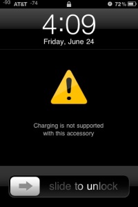Screen Shot - Apple iPhone 3GS - Charging not supported