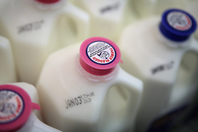 The proposal is one of three farm-related draft bills released over the weekend in the House of Representatives; all of them would stave off the potential jump in consumer milk prices should government commodity programs begin to lapse tomorrow. Photographer: Scott Olson/Getty Images