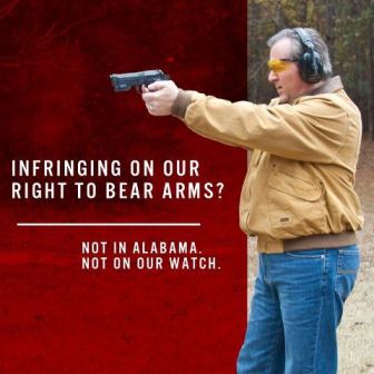 Alabama State House GOP "Dare Defend Our Rights" gun logo